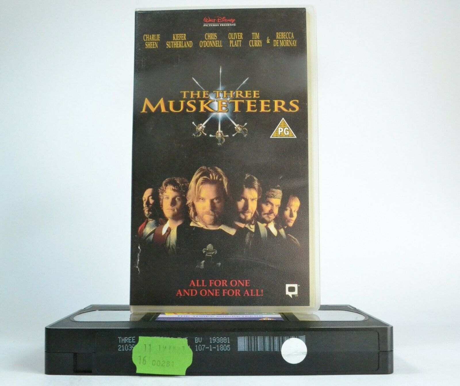 The The Musketeers: (1993) Walt Disney - Action/Adventure - Charlie Sheen - VHS-