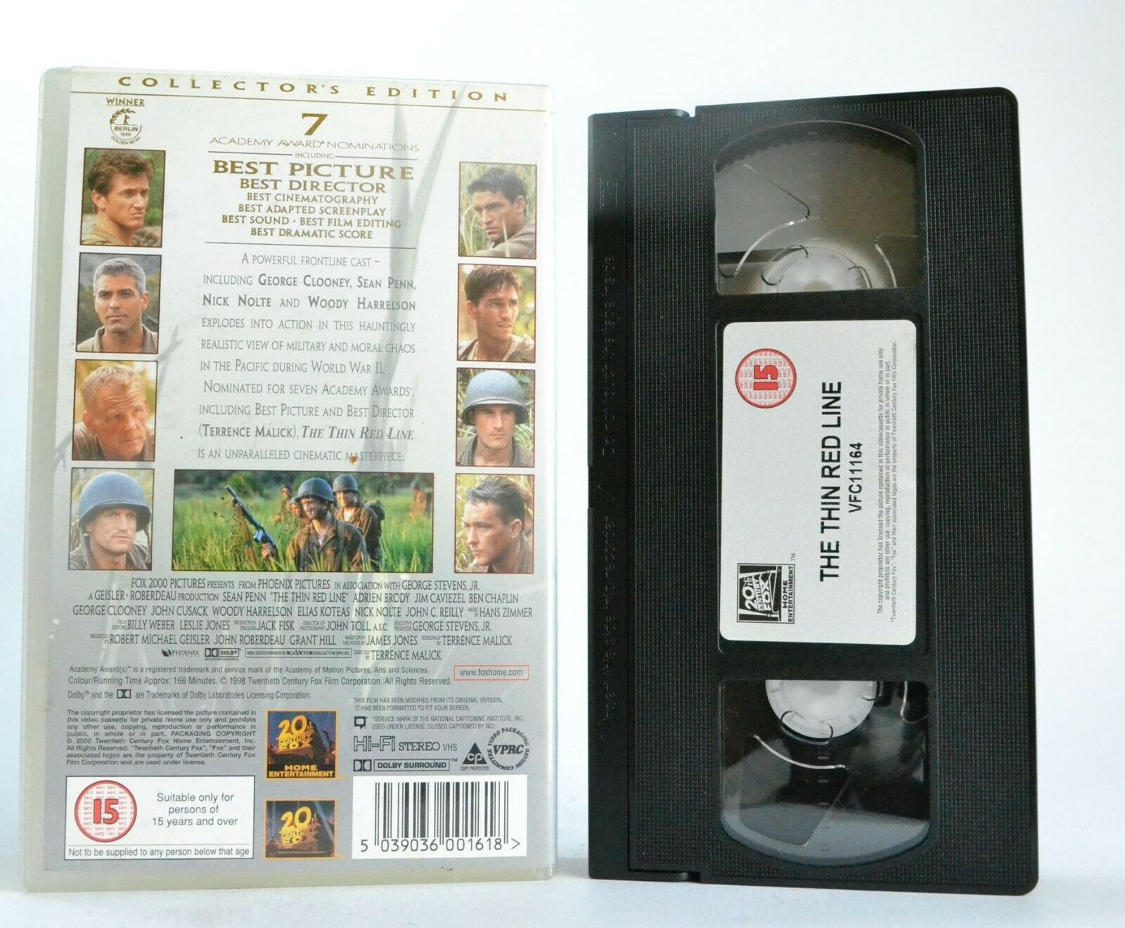 The Thin Red Line (1998): Collector's Edition - Epic War Drama - Sean Penn - VHS-