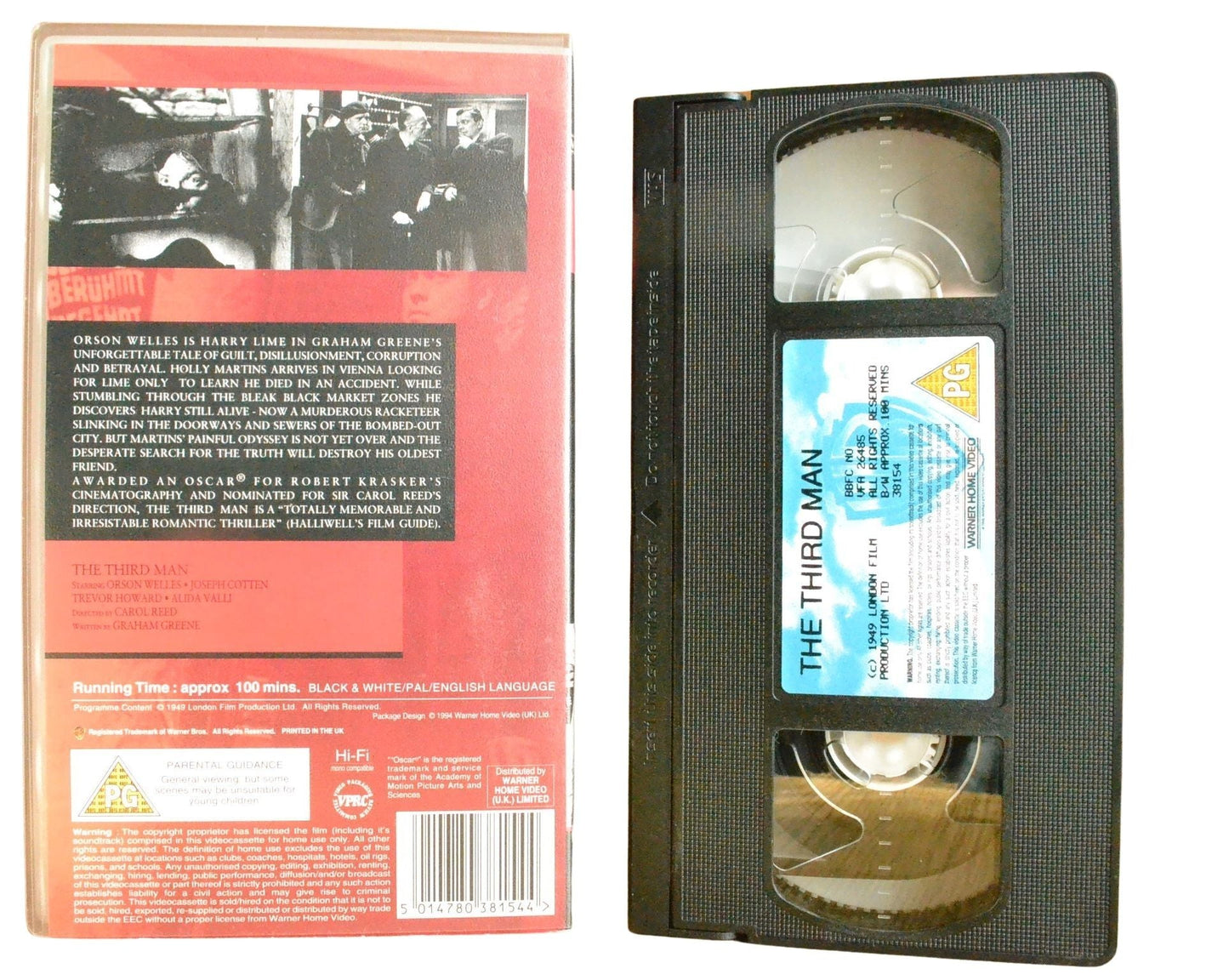 The Third Man - Orson Welles - Vintage - Pal VHS-