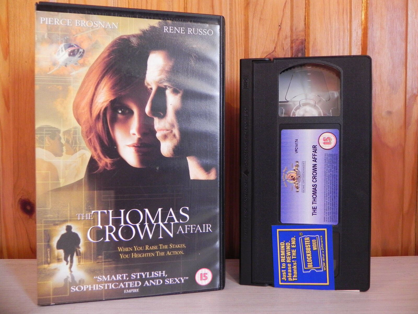 The Thomas Crown Affair - Brosnan - Russo - Slick Mystery Thriller -Rental- VHS-