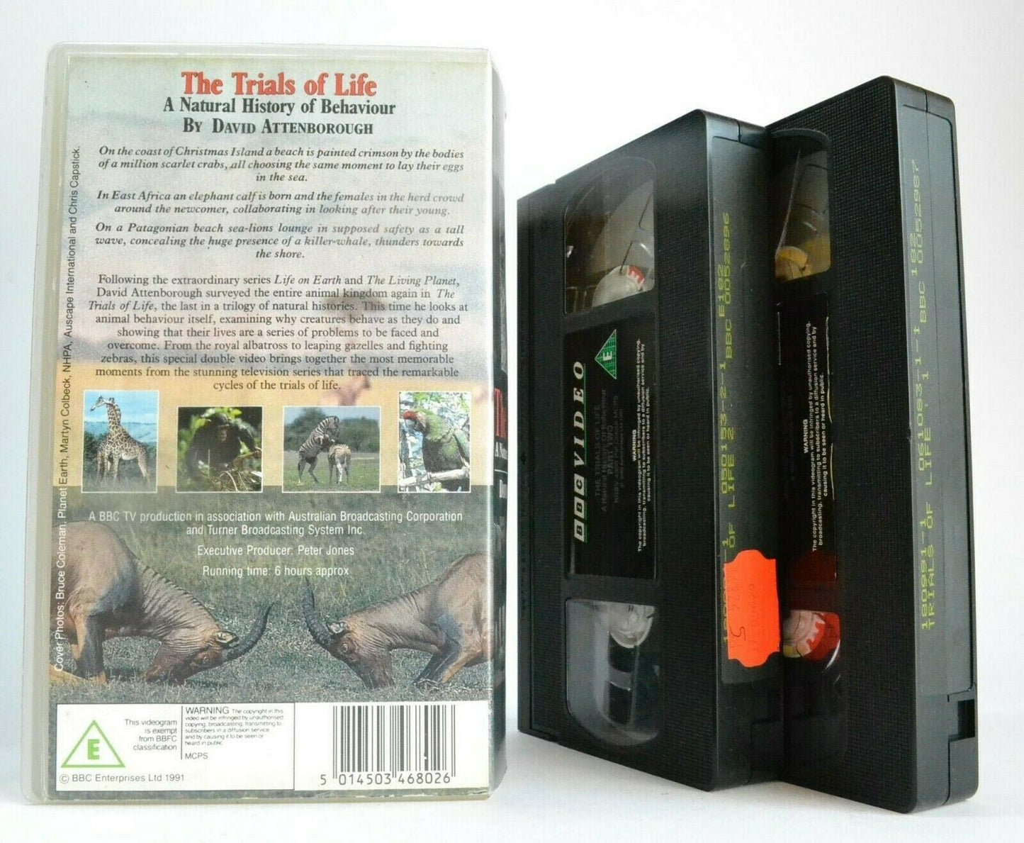 The Trials Of Life: A Natural History Of Behaviour - David Attenborough - VHS-