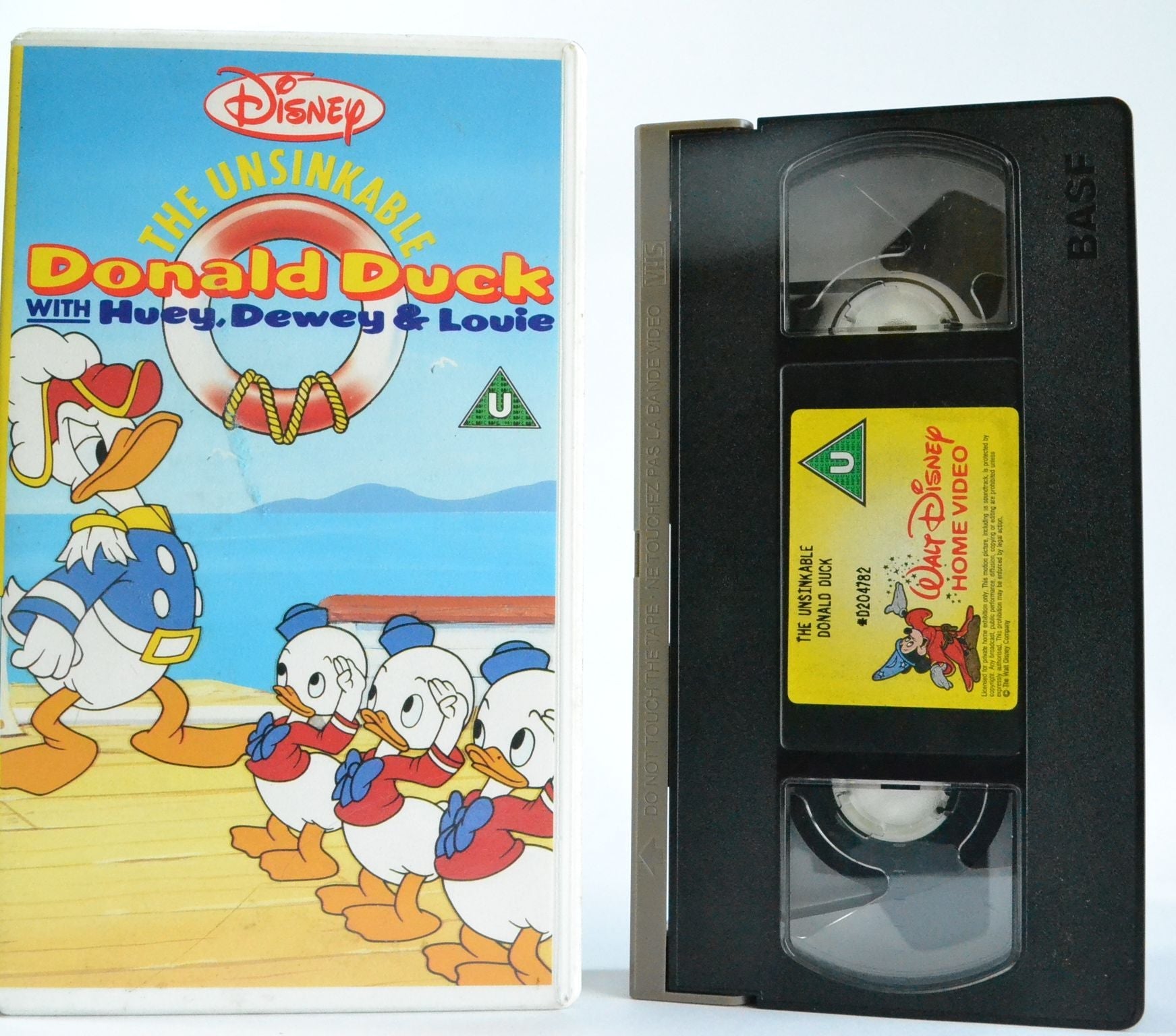 The Unsinkable Donald Duck: With Huey, Dewey & Louie - Antique Disney - VHS-