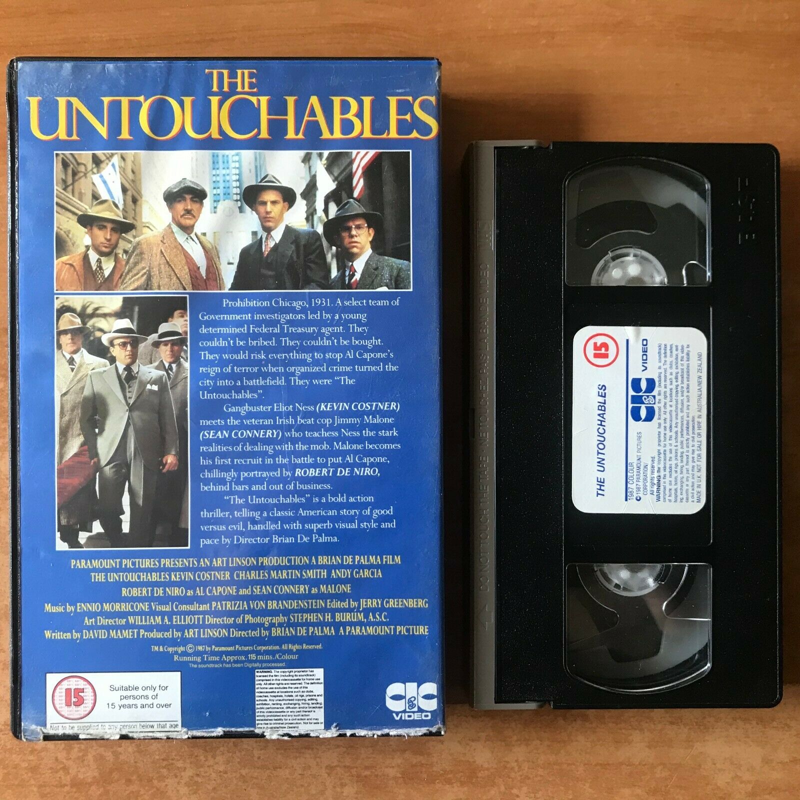 The Untouchables (1987); Gangster Story [Large Box] Drama; Robert De Niro - VHS-