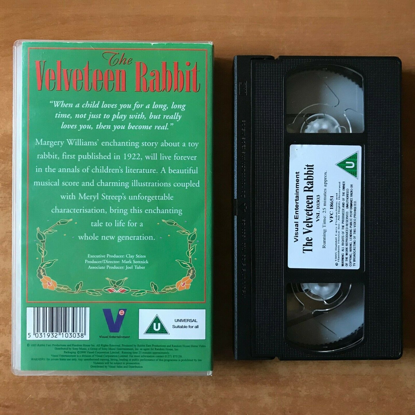 The Velveteen Rabbit; [Margery Williams] Meryl Streep - Animated - Kids - VHS-