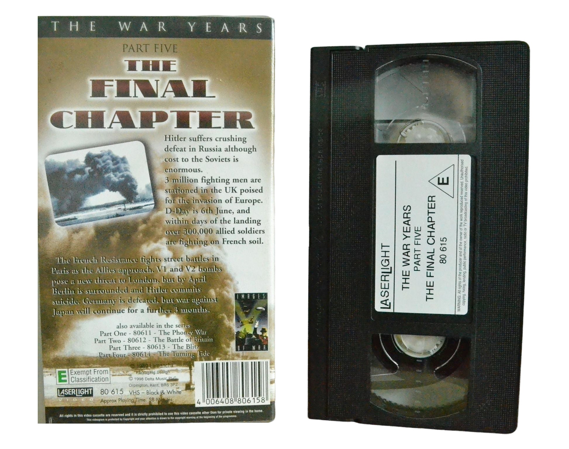 The War Years - Part 5 : The Final Chapter - Laser Light - Vintage - Pal VHS-