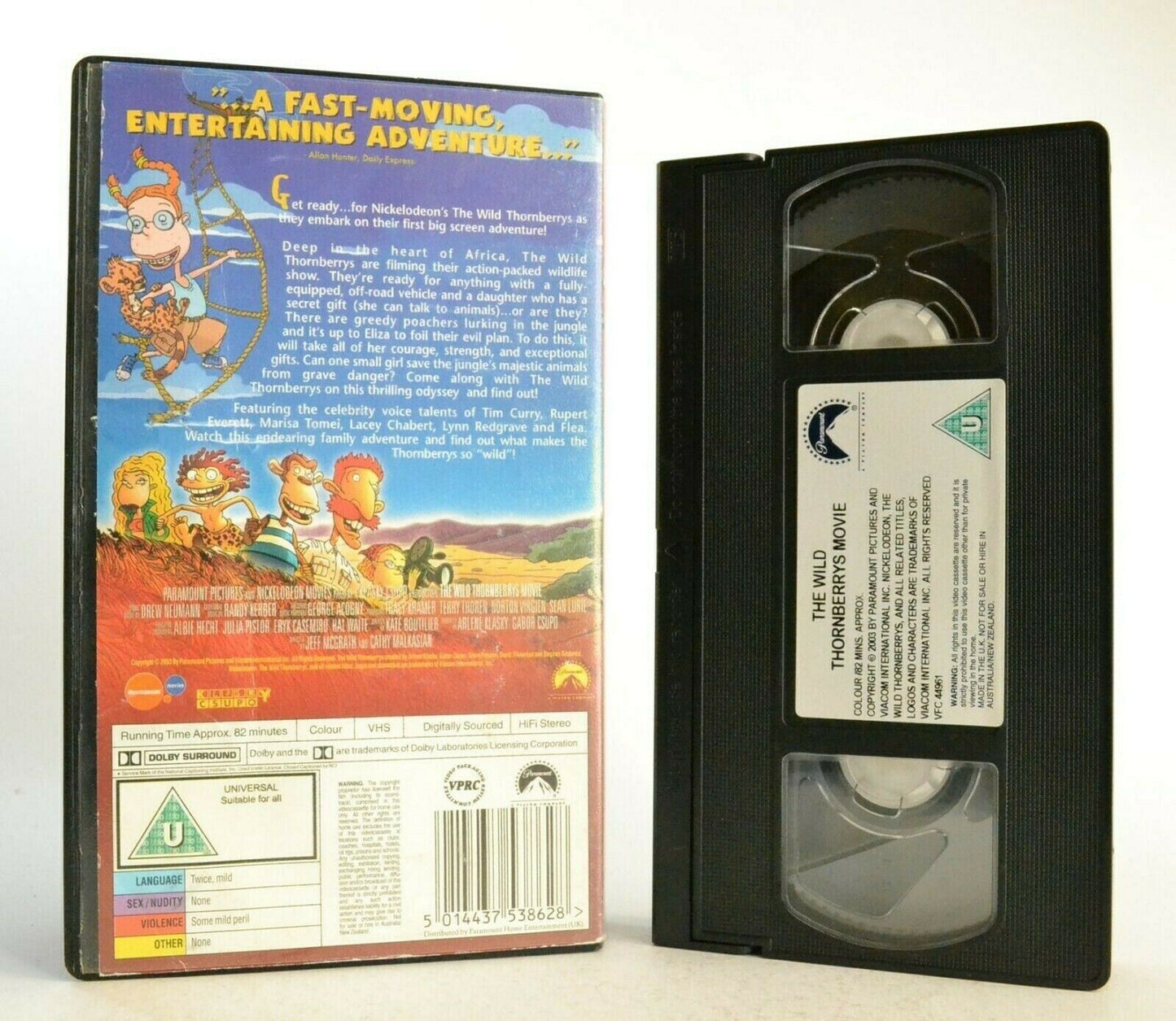 The Wild Thornberrys Movie: Animated Adventure (2002) - Children's - Pal VHS-