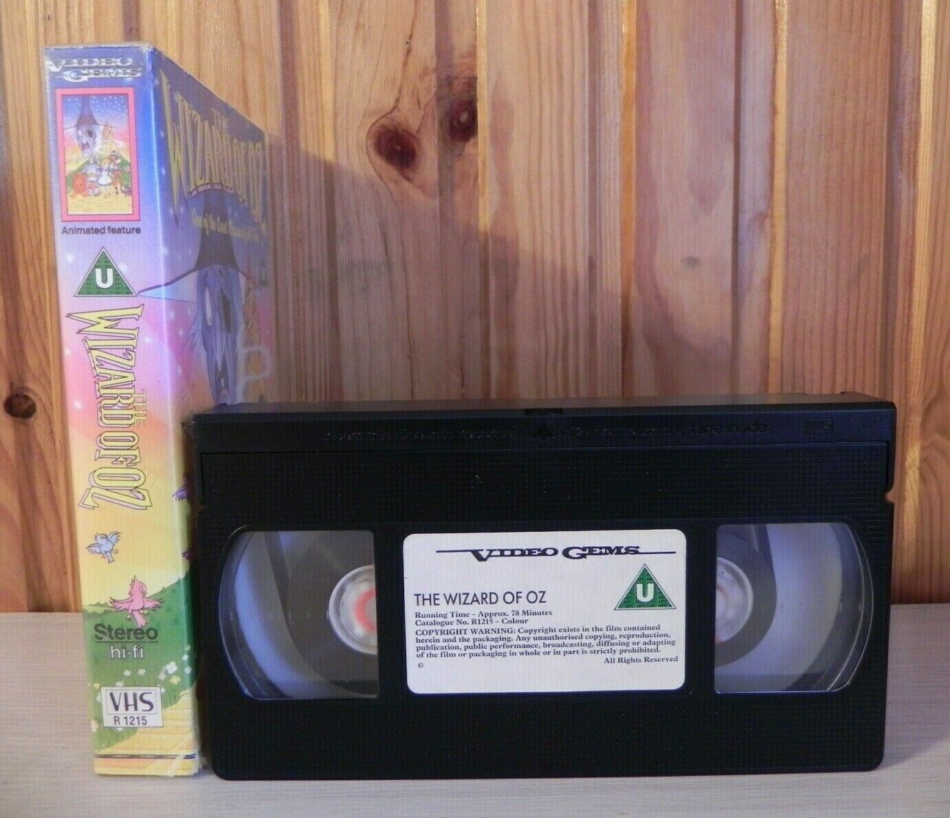 The Wizard Of Oz: Based On L. Frank Baum Book - Animated - Children's - Pal VHS-