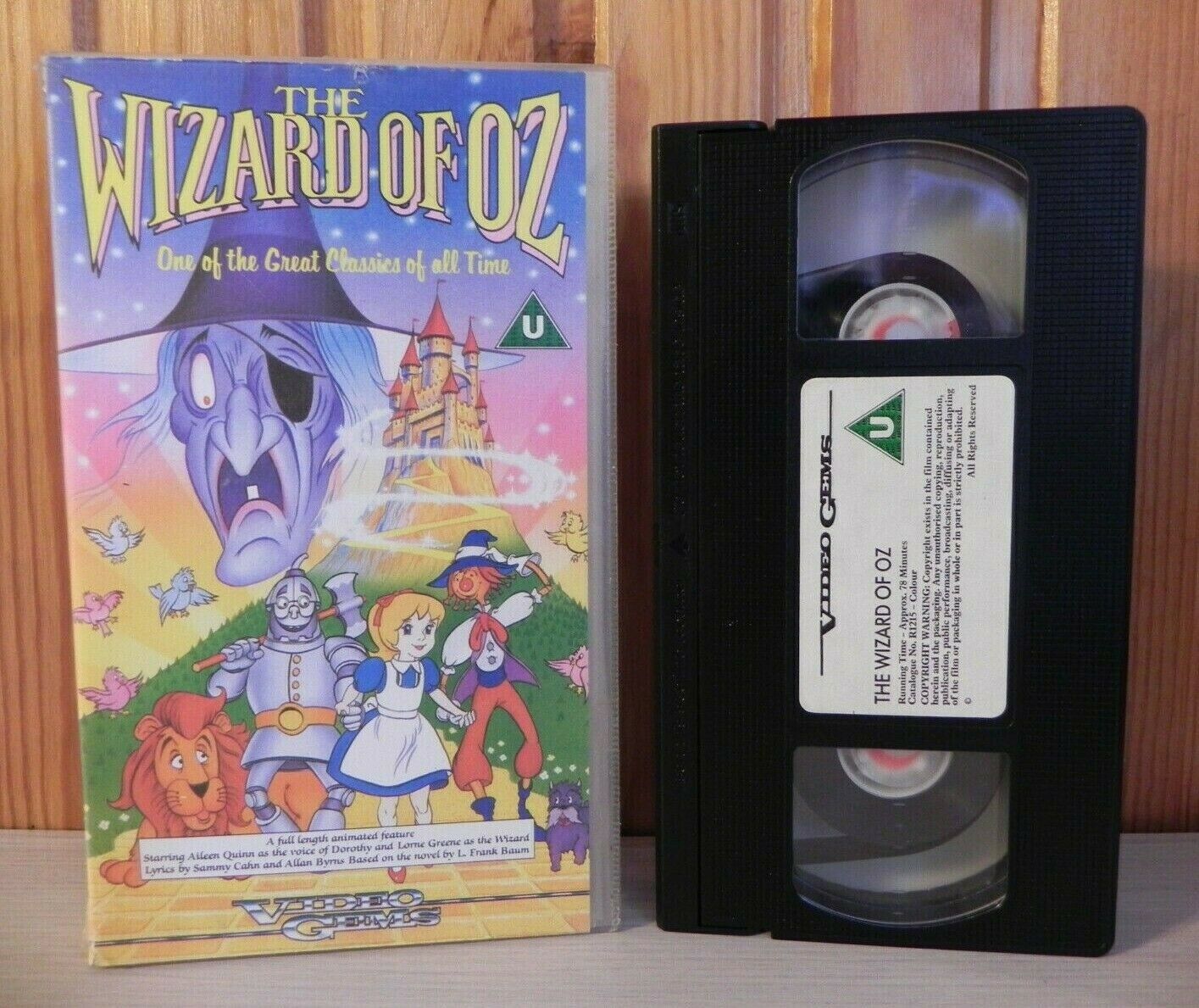 The Wizard Of Oz: Based On L. Frank Baum Book - Animated - Children's - Pal VHS-