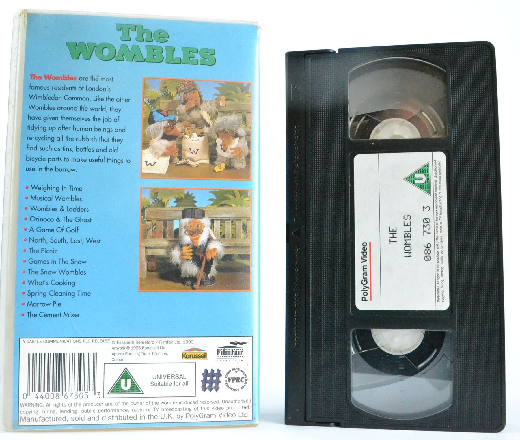 The Wombles: 13 Episodes - Musical Wombles - Golf - Cooking - Picnic - VHS-