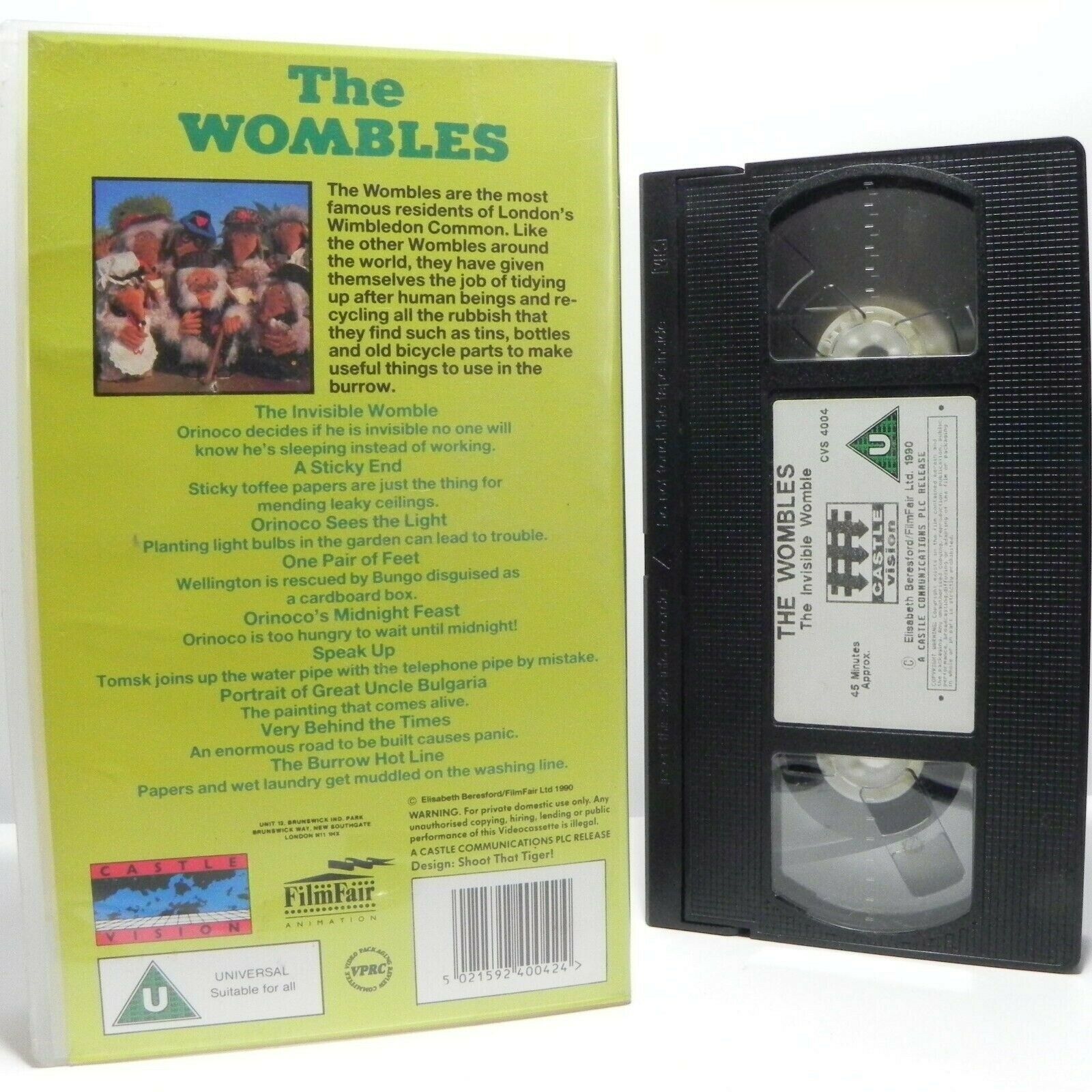 The Wombles: The Invisible Womble - Animated - Classic Adventures - Kids - VHS-