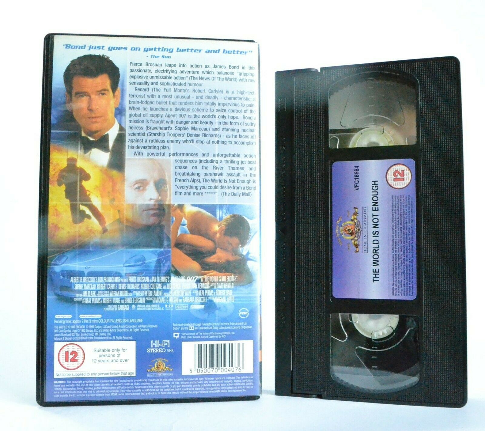 The World Is Not Enough: Peirce Brosnan/James Bond - Action Thriller - Pal VHS-