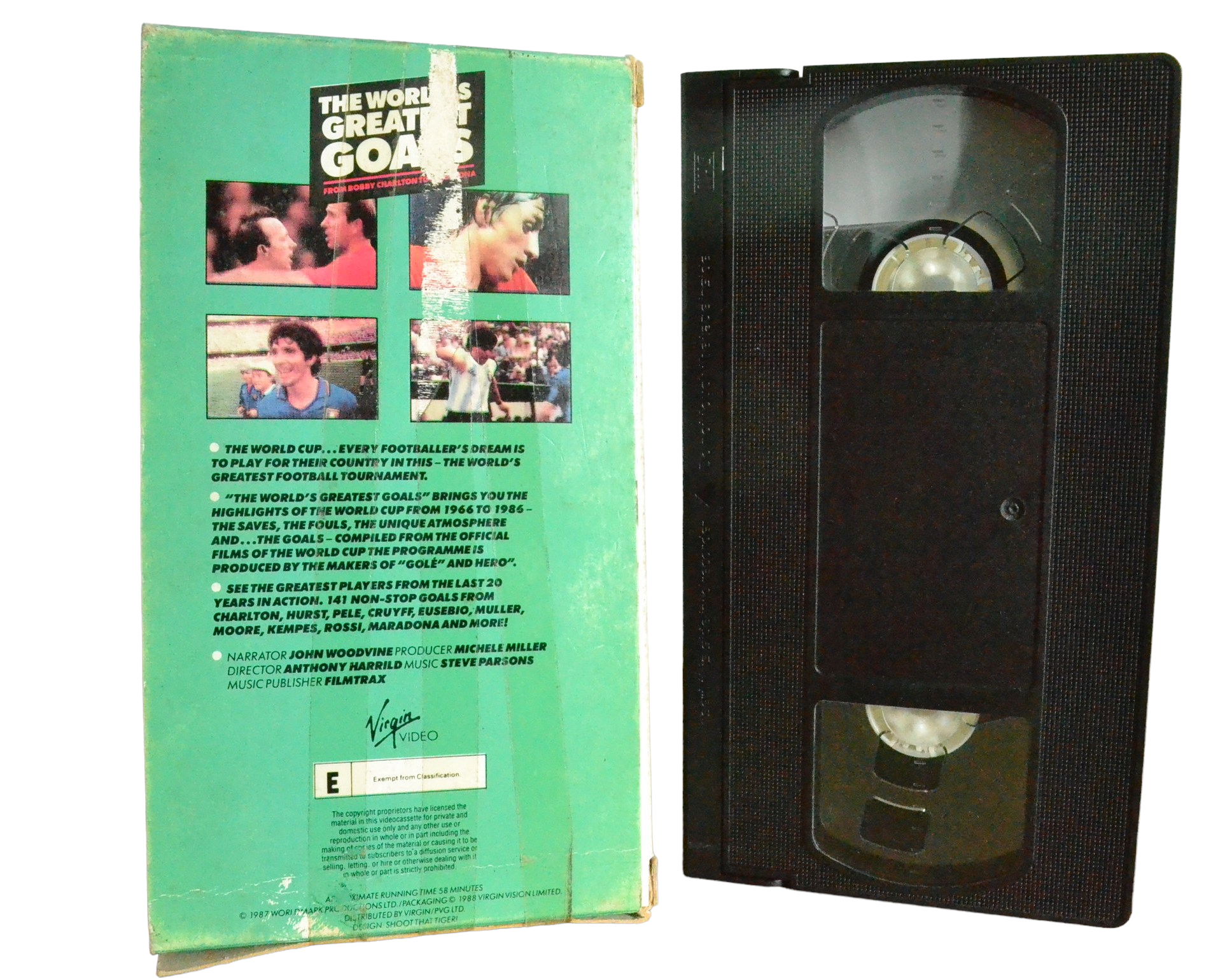 The World's Greatest Goals - Martin Tyler - Virgin Video - Carton - Pal - VHS-