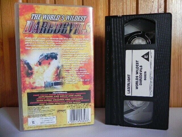 The World's Wildest Daredevils - Thrilling Stunts - True Bravery - Pal VHS-