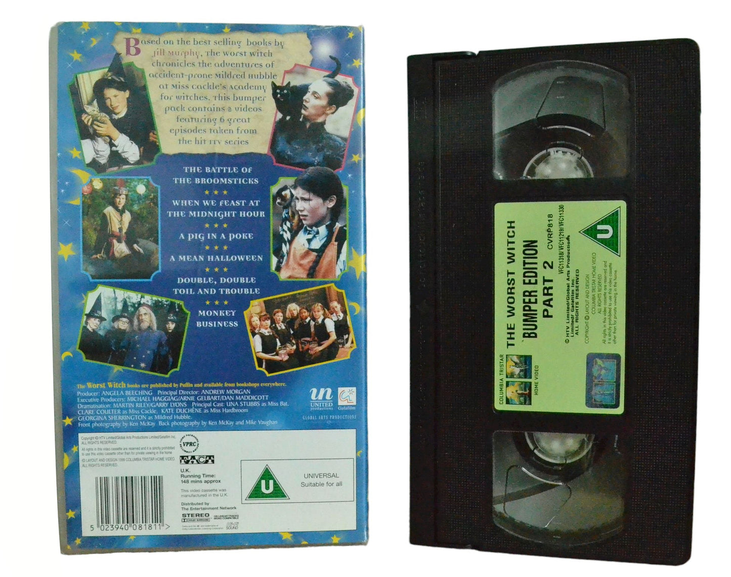 The Worst Witch: Part 1 (Bumper Edition) - Una Stubbs - Columbia Tristar Home Video - Childrens - Pal VHS-