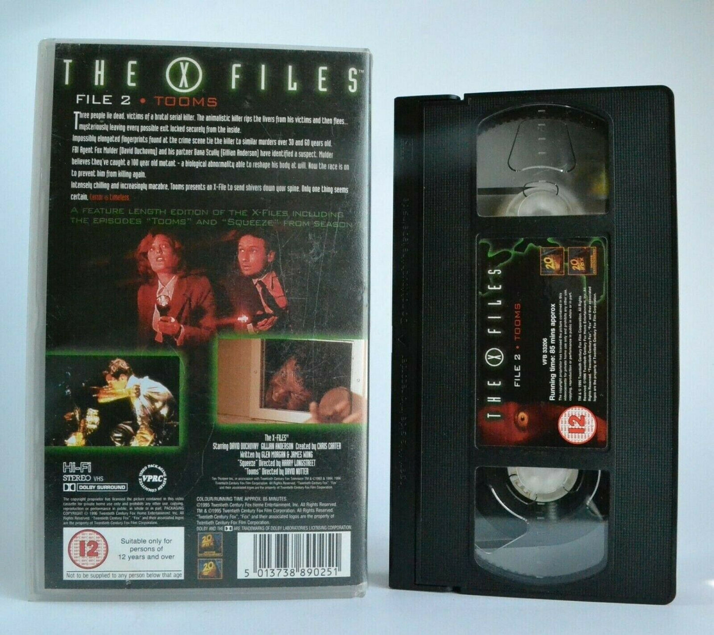 The X-Files: Tooms (1995) - Sci-Fi TV Series - The Truth Is Out There - Pal VHS-