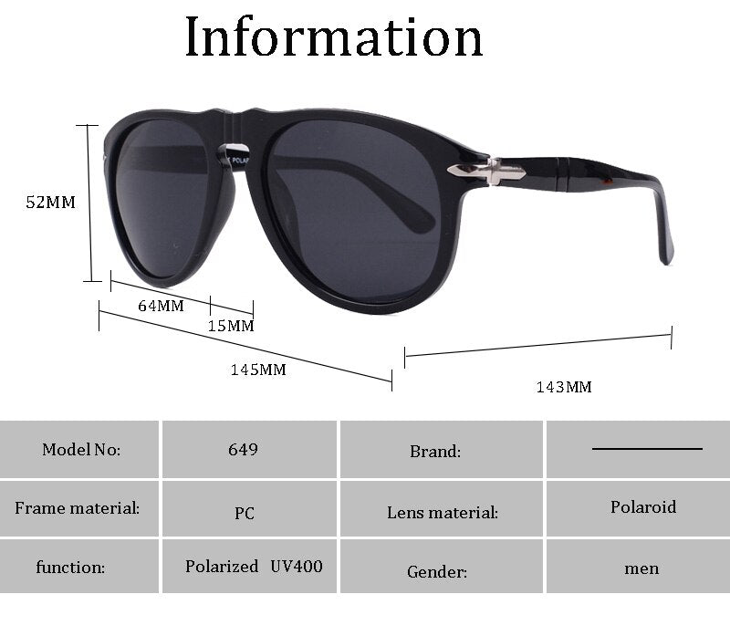 Thomas Crown Affair - Steve McQueen - Classic Vintage Pilot Steve Style Polarized Sunglasses - Men Driving - Protection UV400-