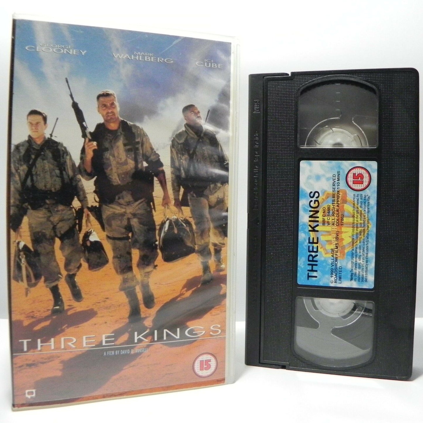 Three Kings: D.O.Russell Film - War Drama (1999) - G.Clooney/Ice Cube - Pal VHS-