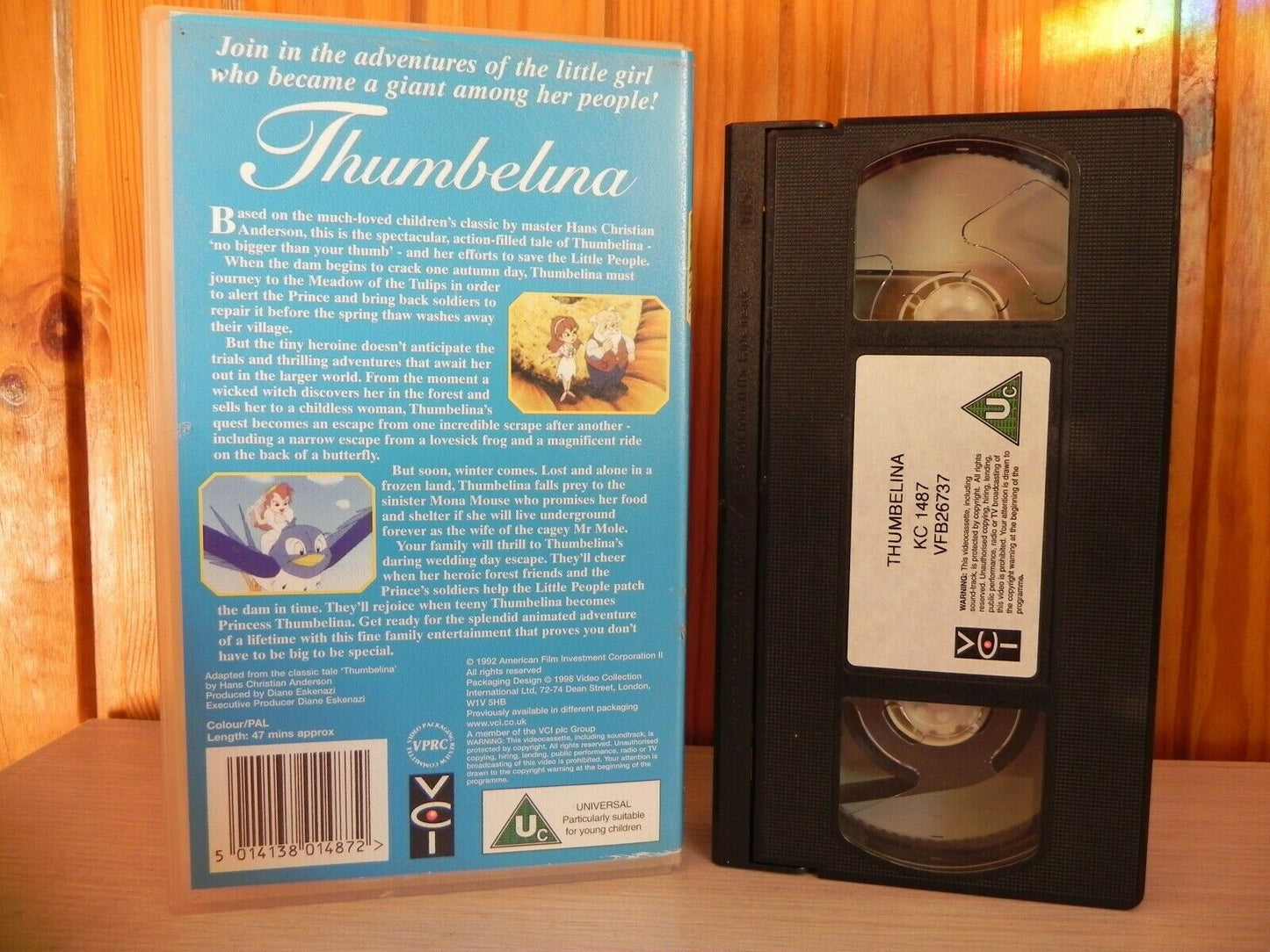 Thumbelina: (1835) Hans Christian Anderson - Tom Thumb Cartoon - Animation - VHS-