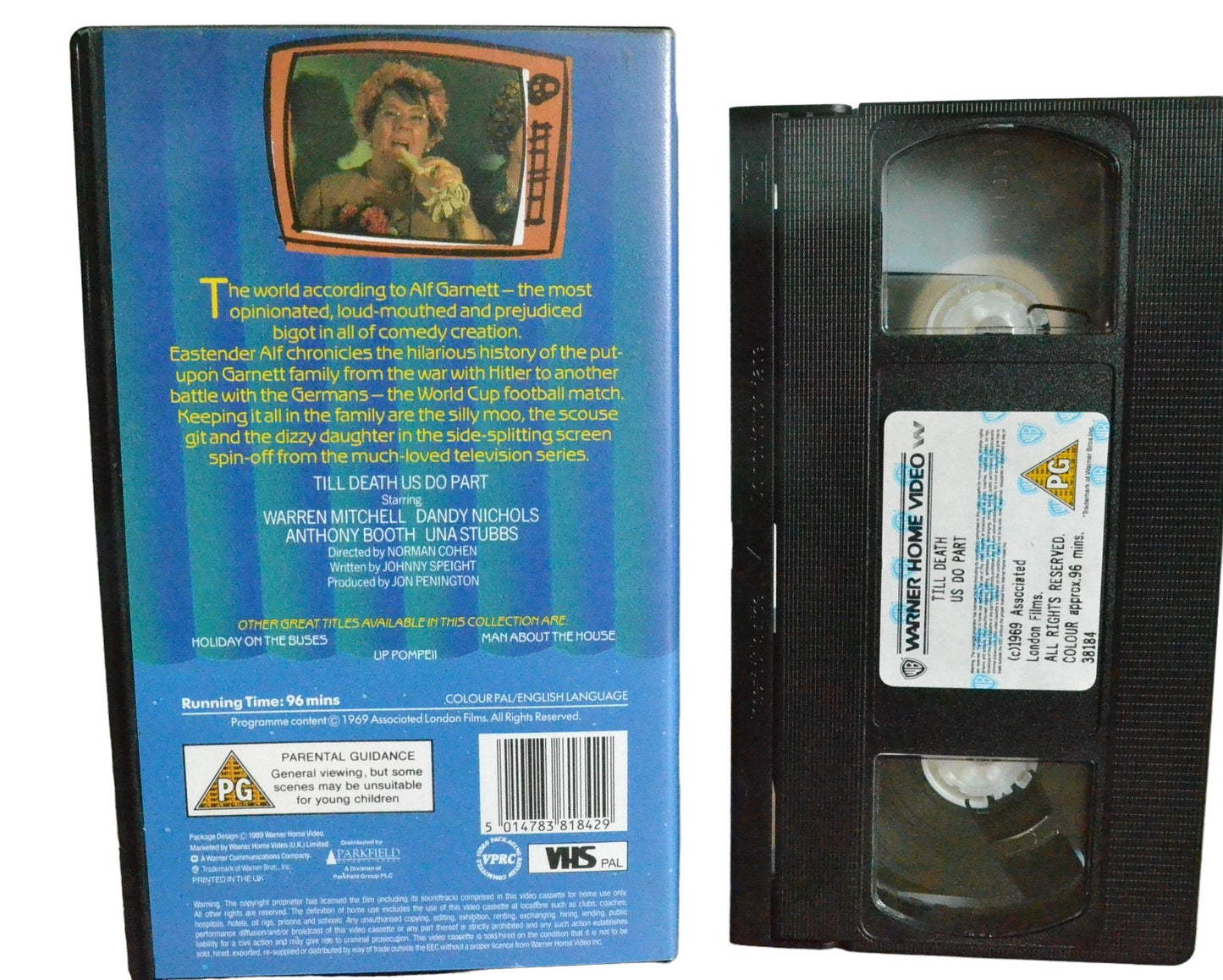 Till Death Us Do Part (On The Box) - Warren Mitchell - Warner Home Video - PES38184 - Comedy - Pal - VHS-