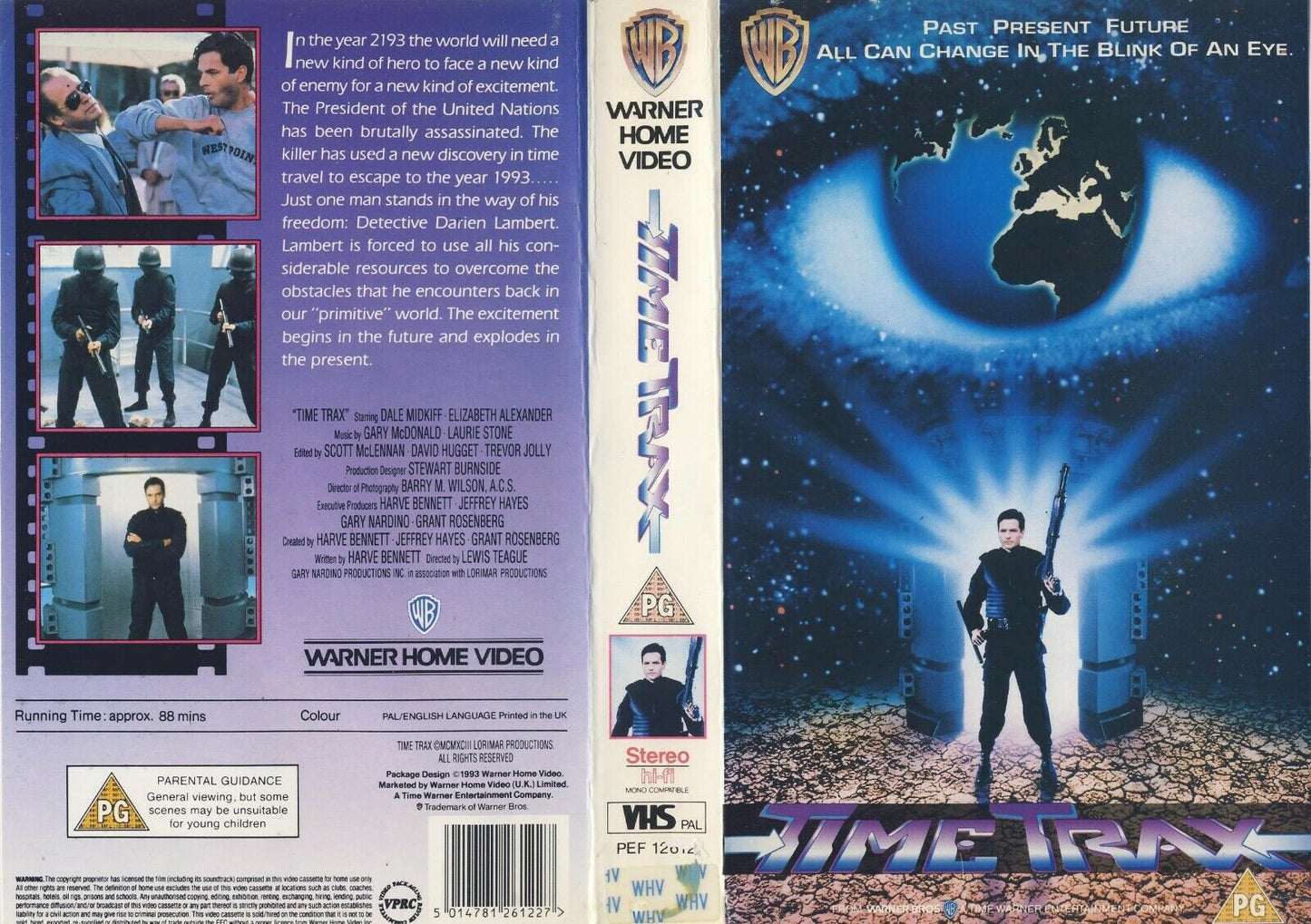 Time Trax: (1993) Warner - Large Box - Sci-Fi - D.Midkiff/E.Alexander - Pal VHS-