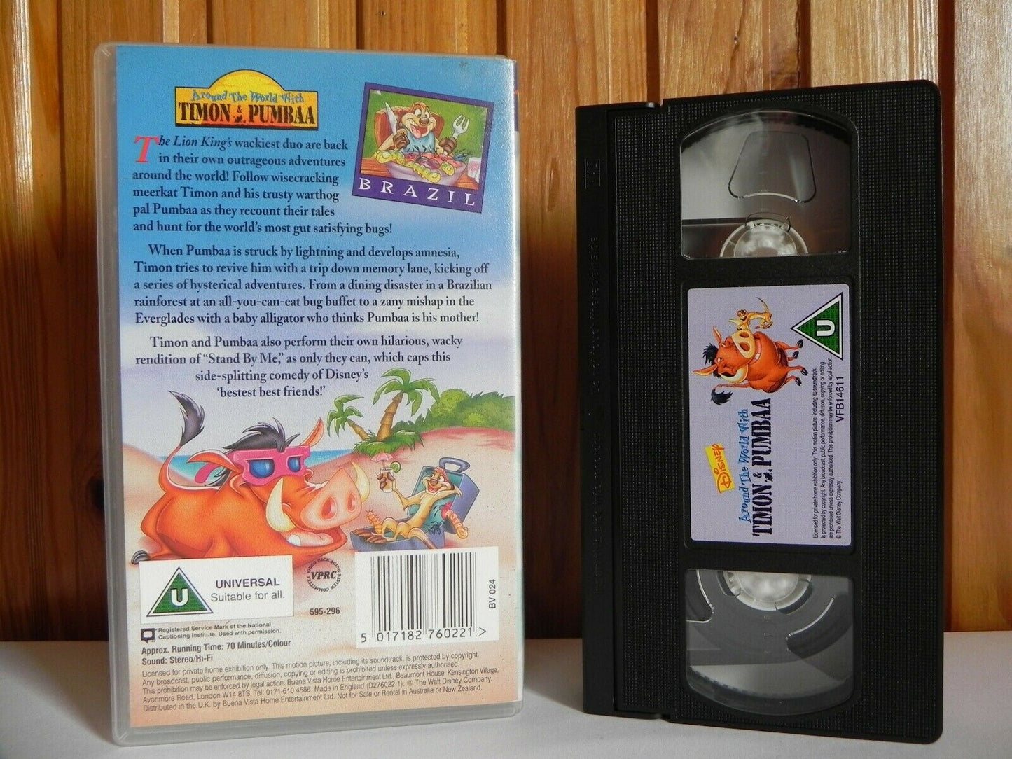 Timon & Pumbaa - Around The World - Disney - Geography Animation - Kids - VHS-