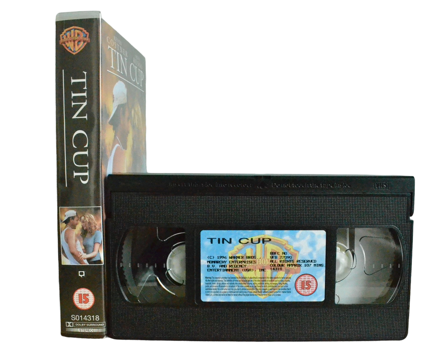 Tin Cup - Kevin Costner - Warner Home Video - Vintage - Pal VHS-