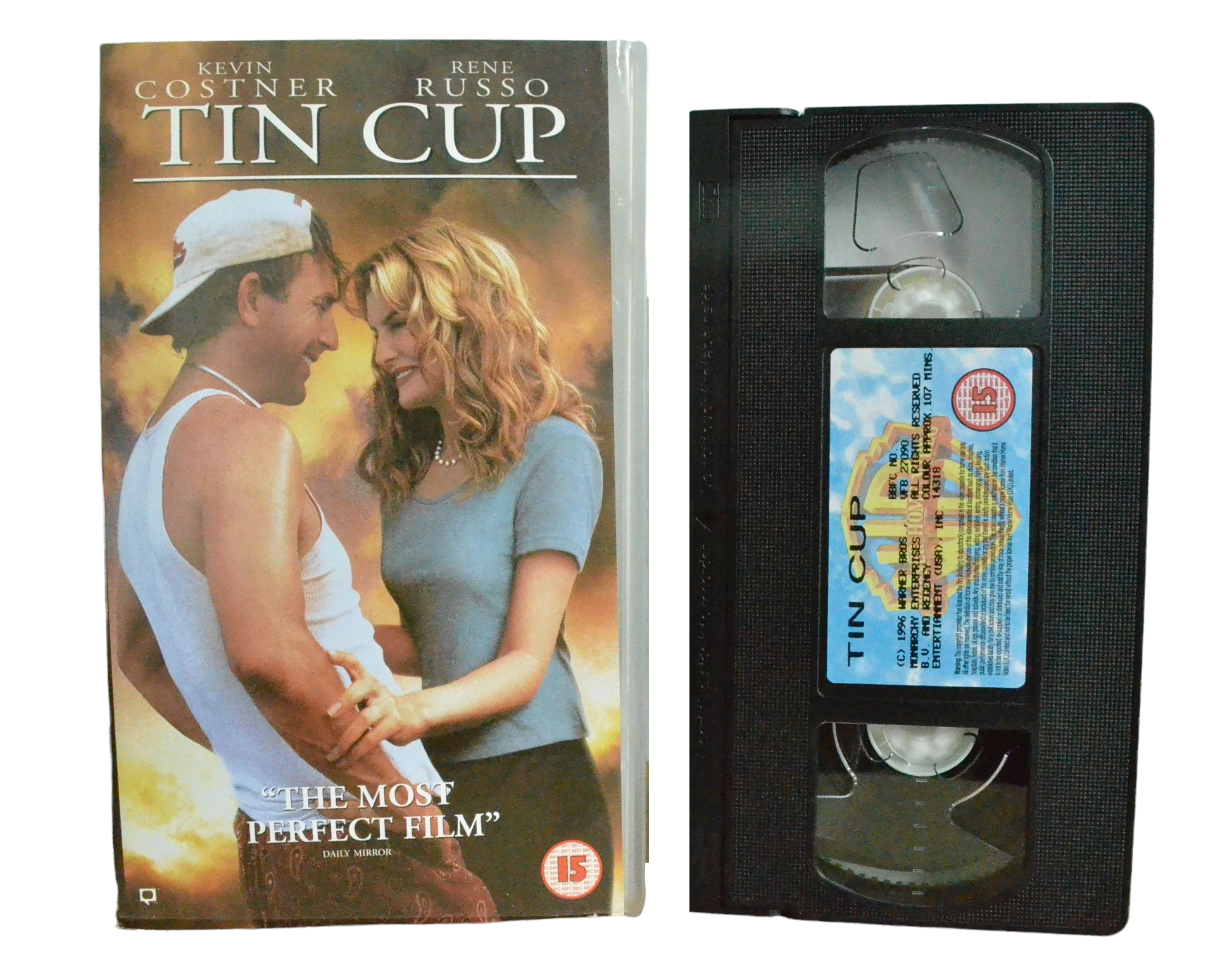 Tin Cup - Kevin Costner - Warner Home Video - Vintage - Pal VHS-