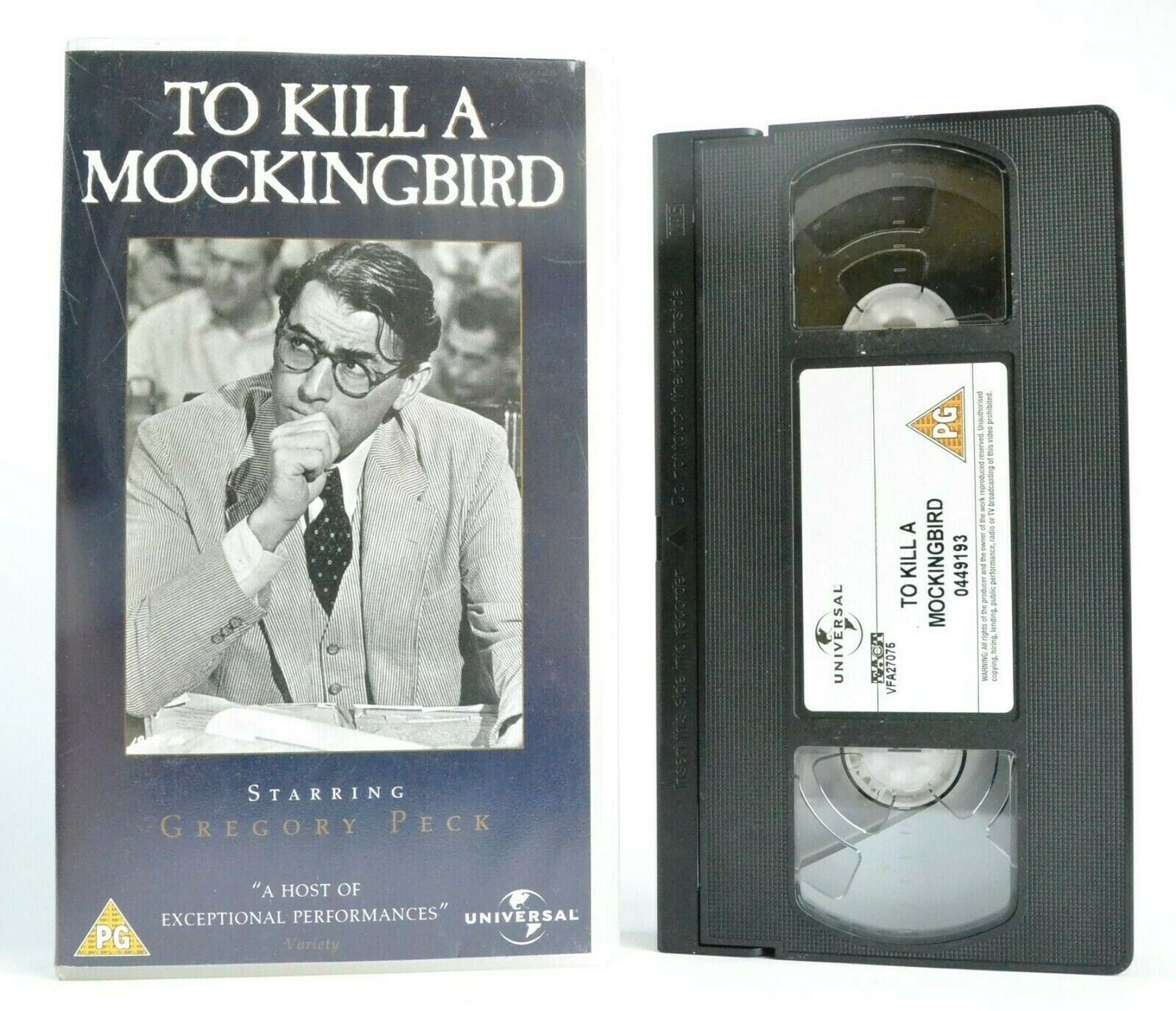 To Kill A Mockingbird (1962): Based On H.Lee Novel - Drama - G.Peck - Pal VHS-