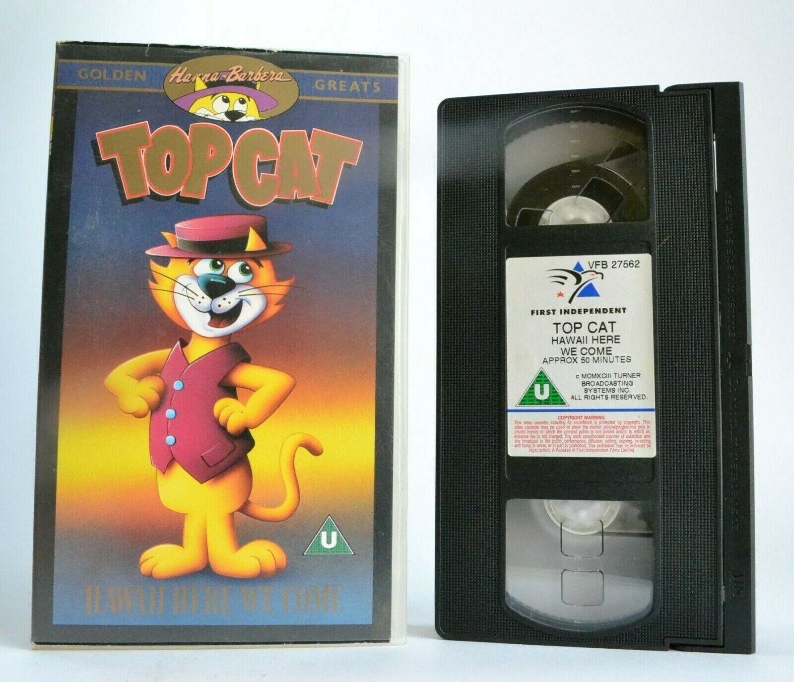 Top Cat: Hawaii Here We Come - Hanna-Barbera - Animated - Children's - Pal VHS-