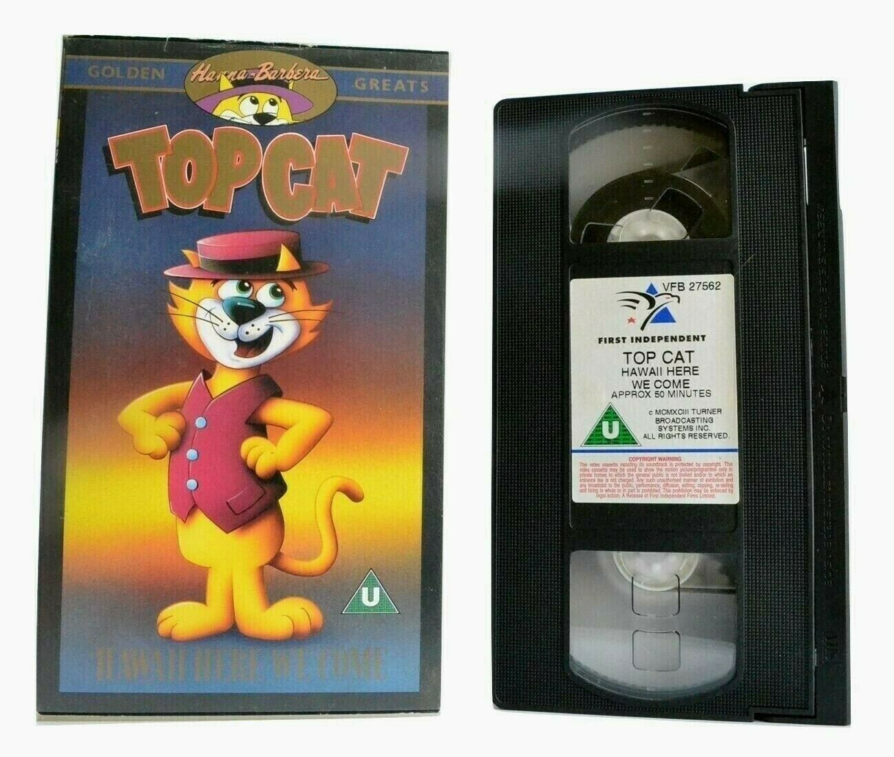 Top Cat: Hawaii Here We Come - Hanna-Barbera - Animated - Children's - Pal VHS-