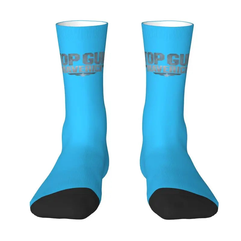 Top Gun Air Force Fighter Jets Socks - Novelty Men's & Unisex - Comfortable Warm 3D Printed Maverick Movie Crew-13-Crew Socks-