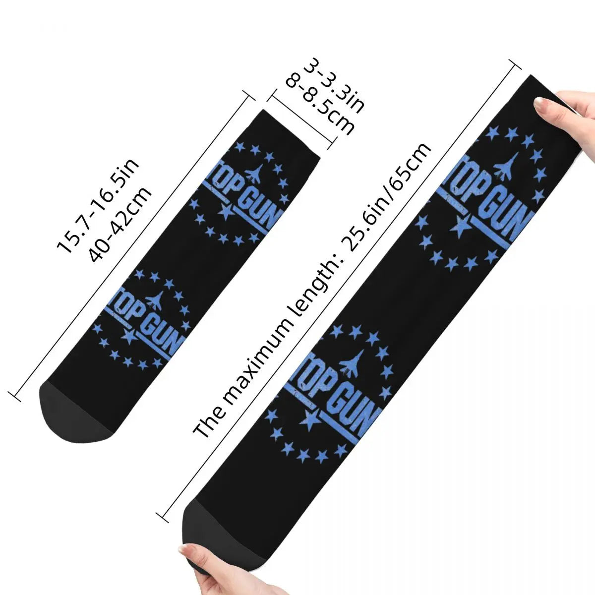 Top Gun Blue & Red Movie Stars Socks - Casual Sport Style - New Male & Women's Socks for All Seasons-As Picture Show-One Size-