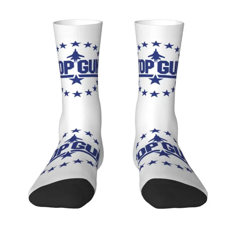 Top Gun Maverick Dress Socks - Warm Fashion Crew for Men & Women - Tom Cruise Movie Inspired-16-Crew Socks-