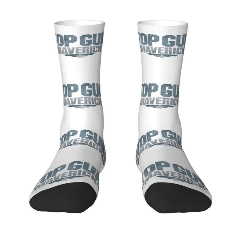 Top Gun Maverick Dress Socks - Warm Fashion Crew for Men & Women - Tom Cruise Movie Inspired-18-Crew Socks-