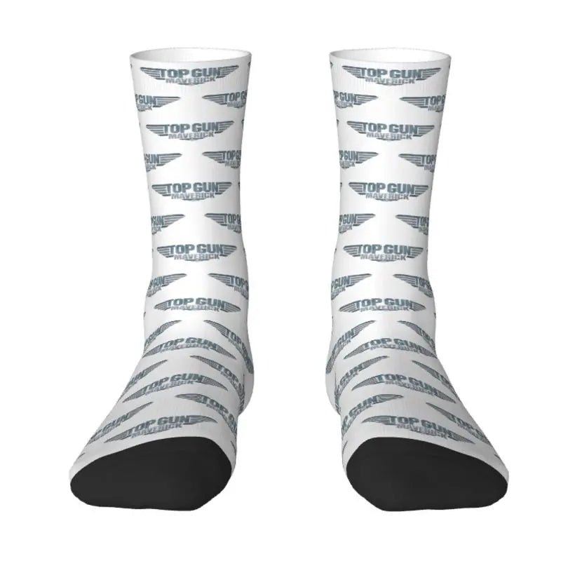 Top Gun Maverick Dress Socks - Warm Fashion Crew for Men & Women - Tom Cruise Movie Inspired-17-Crew Socks-