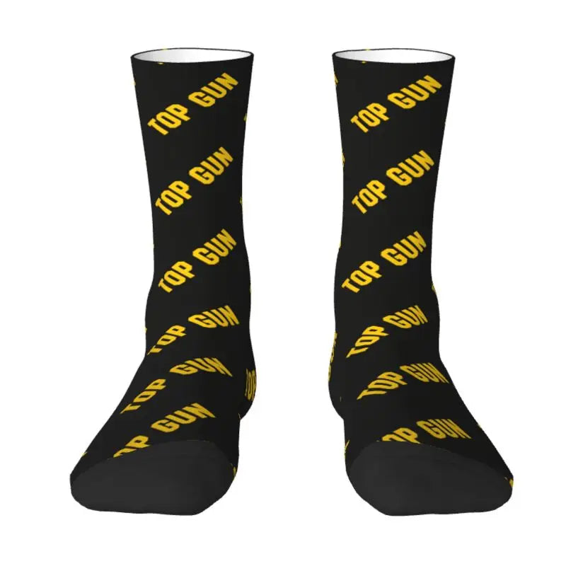 Top Gun Maverick Dress Socks - Warm Fashion Crew for Men & Women - Tom Cruise Movie Inspired-19-Crew Socks-