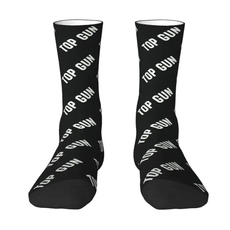 Top Gun Maverick Dress Socks - Warm Fashion Crew for Men & Women - Tom Cruise Movie Inspired-6-Crew Socks-