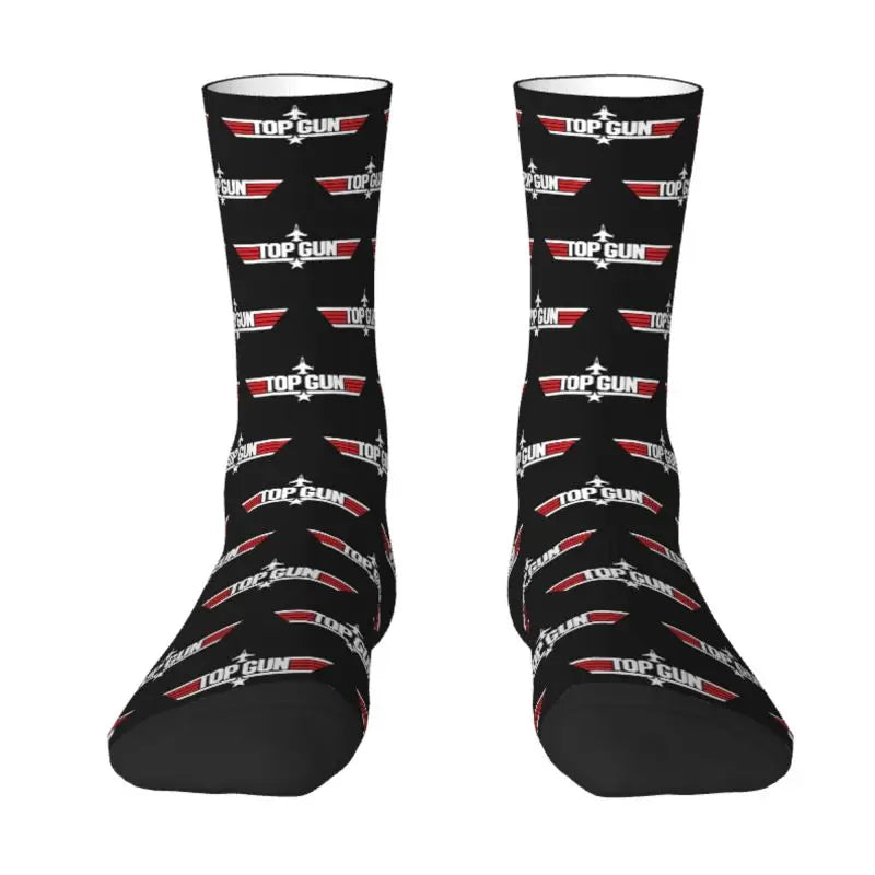 Top Gun Maverick Dress Socks - Warm Fashion Crew for Men & Women - Tom Cruise Movie Inspired-12-Crew Socks-