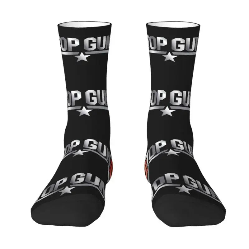 Top Gun Maverick Dress Socks - Warm Fashion Crew for Men & Women - Tom Cruise Movie Inspired-4-Crew Socks-