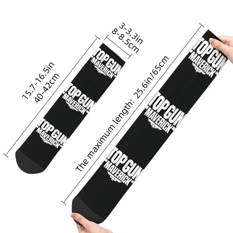 Top Gun Maverick Dress Socks - Warm Fashion Crew for Men & Women - Tom Cruise Movie Inspired-