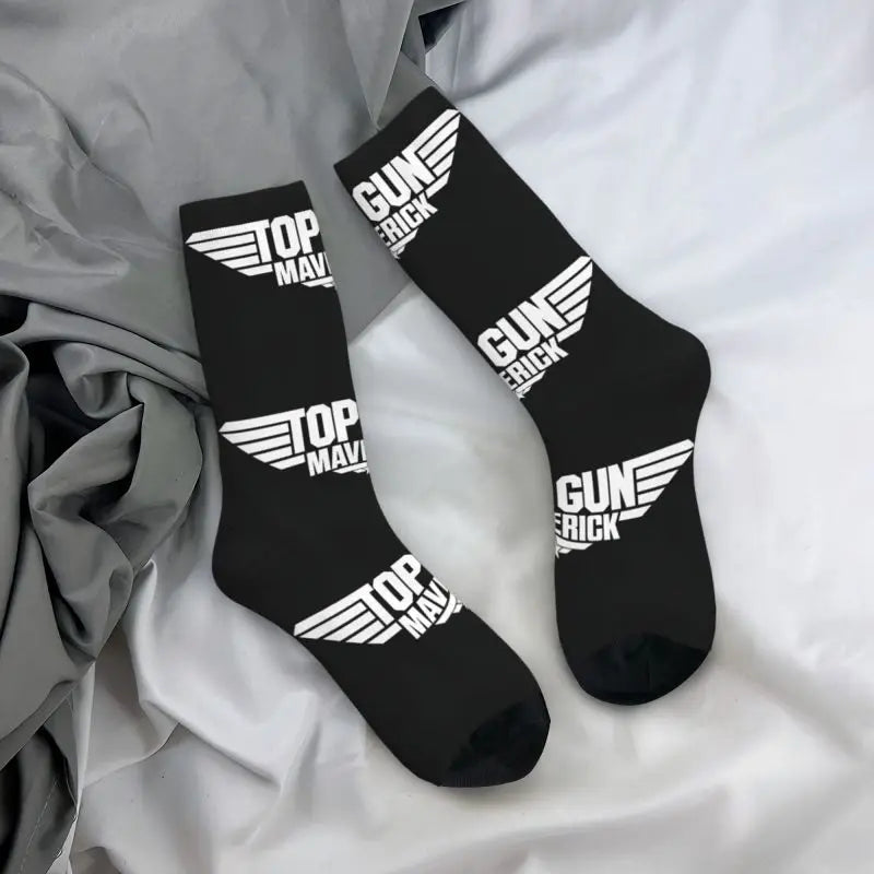 Top Gun Maverick Dress Socks - Warm Fashion Crew for Men & Women - Tom Cruise Movie Inspired-