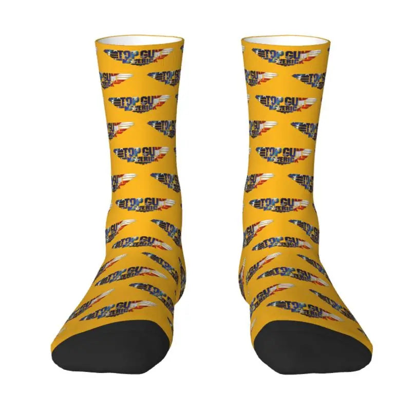 Top Gun Maverick Dress Socks - Warm Fashion Crew for Men & Women - Tom Cruise Movie Inspired-22-Crew Socks-