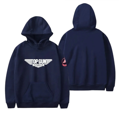 Top Gun Maverick Hoodie - Classic Action Streetwear - Hoodie Mac for Action Fans-Navy-S-