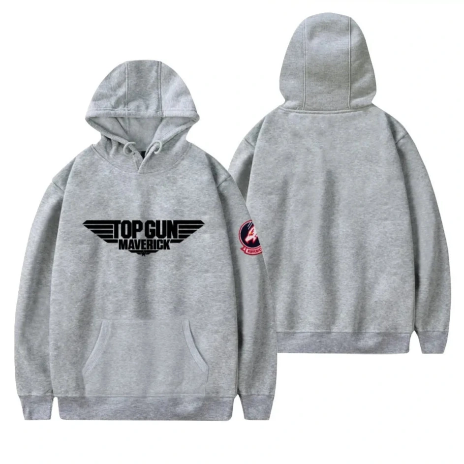 Top Gun Maverick Hoodie - Classic Action Streetwear - Hoodie Mac for Action Fans-Grey-S-