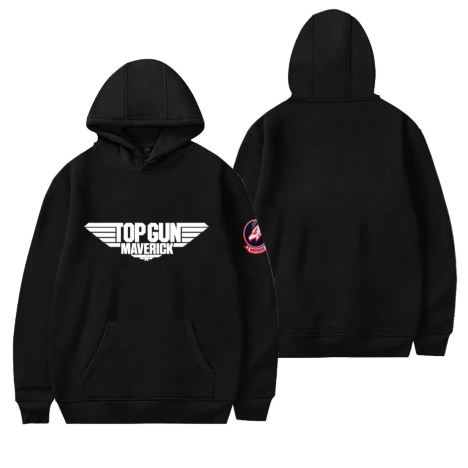 Top Gun Maverick Hoodie - Classic Action Streetwear - Hoodie Mac for Action Fans-Black-XL-