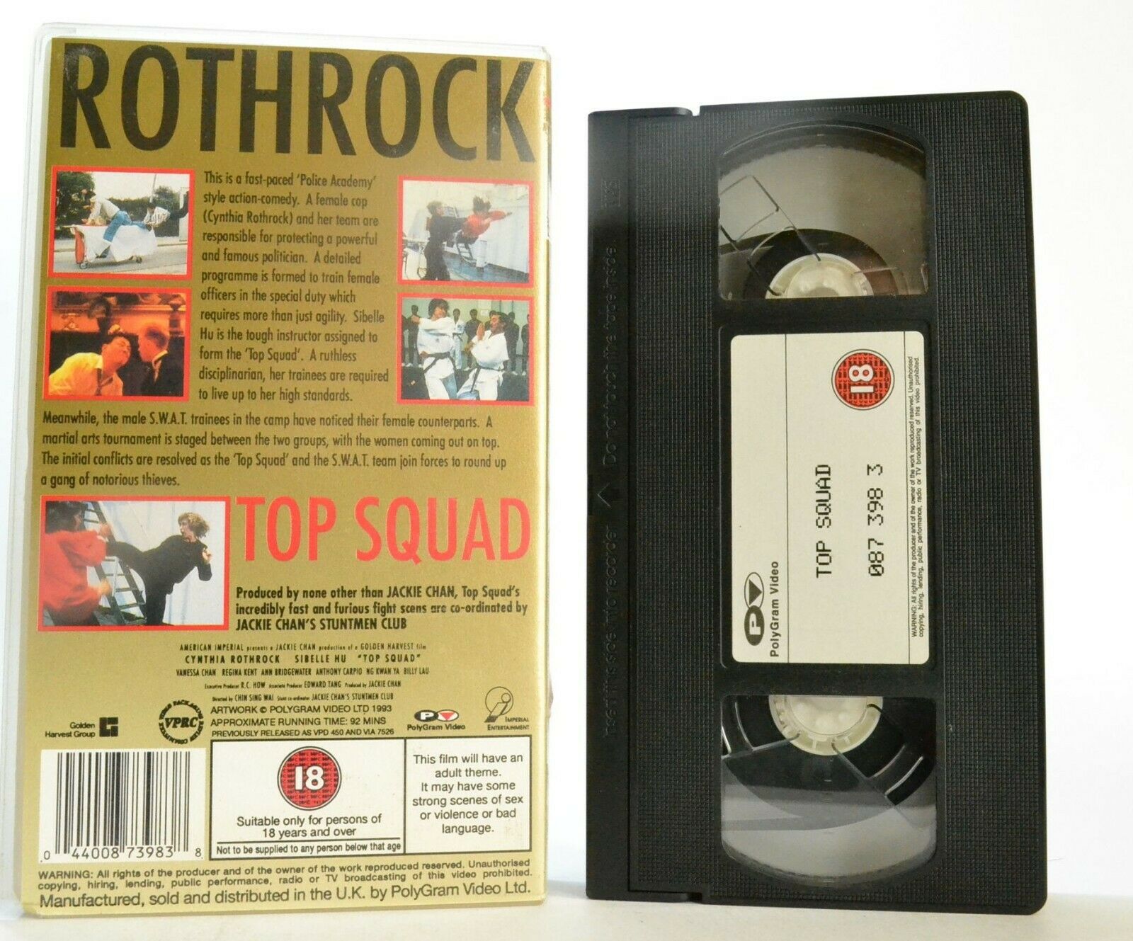 Top Squad (1993); Jackie Chan - Furious Action Comedy - Cynthia Rothrock - VHS-