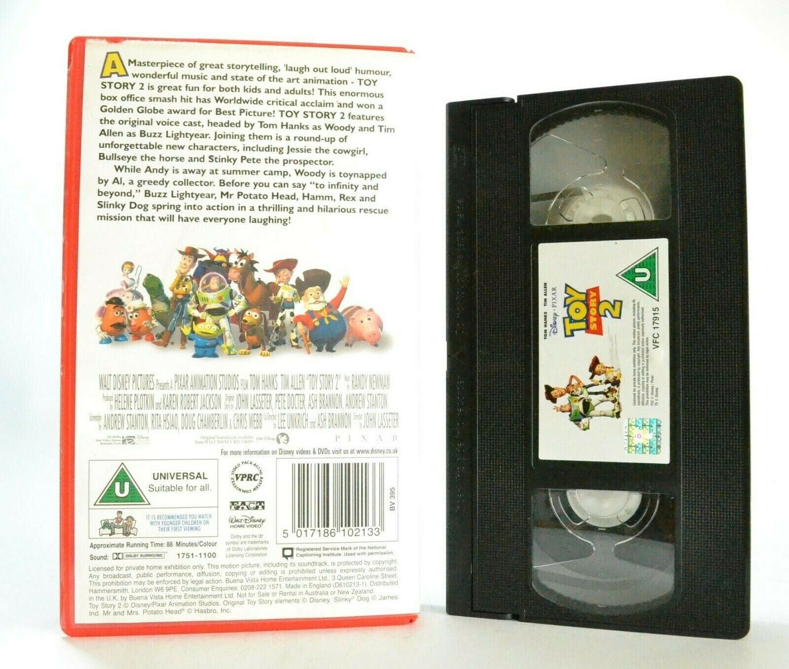 Toy Story 2: Disney/PIXAR (1999) - Art Animation - T.Hanks/T.Allen - Kids - VHS-