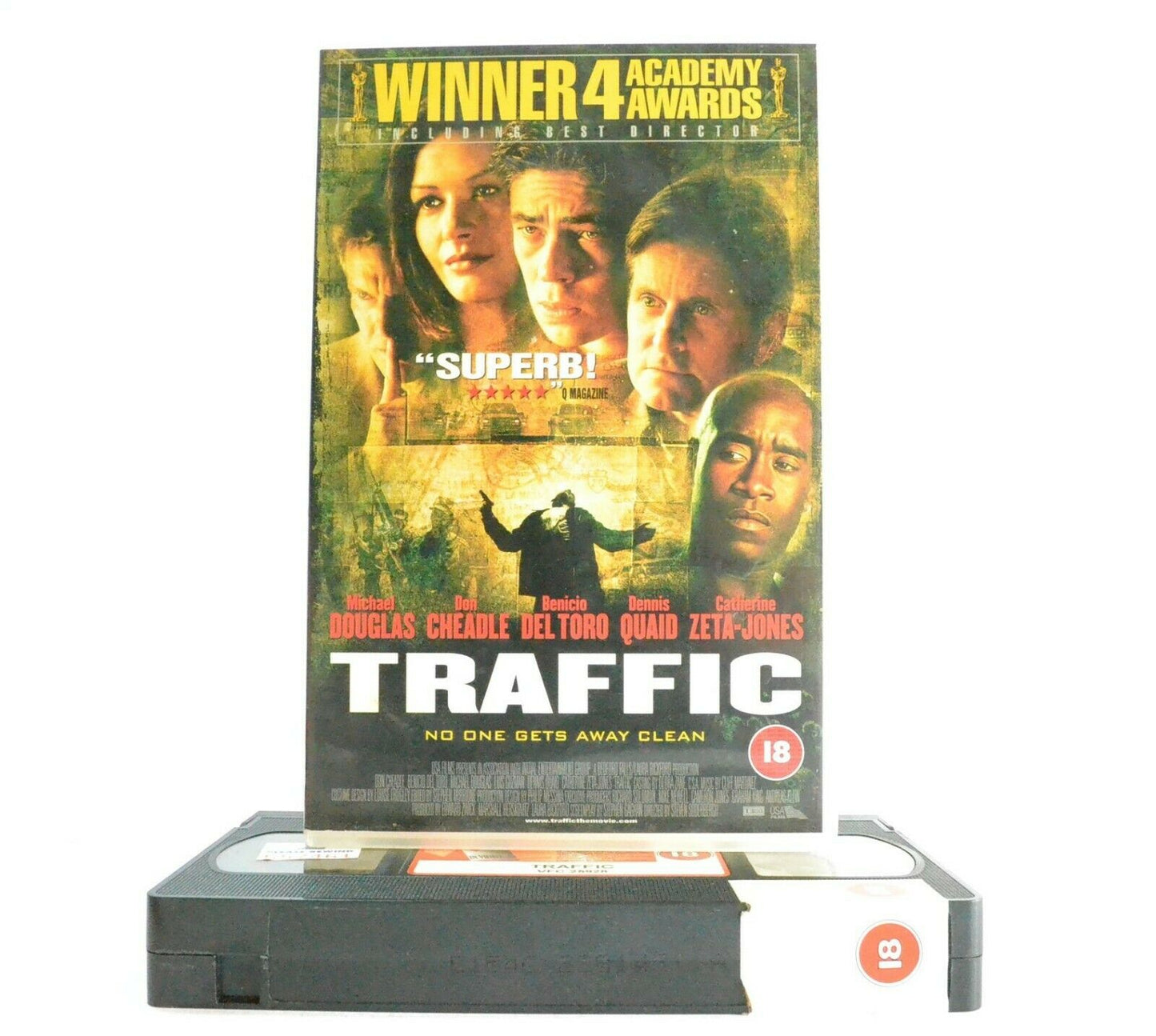 Traffic: Illegal Drug Trade - Crime Drama - Large Box - M.Douglas/D.Quaid - VHS-