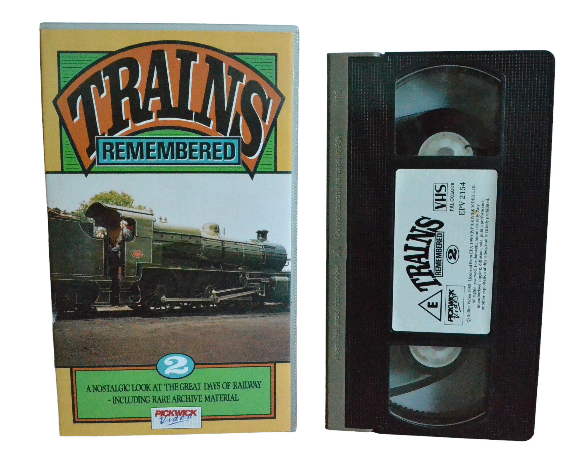 Trains Remembered (Part-2) - Pickwick Video - EPV 2154 - Steam Trains - Pal - VHS-