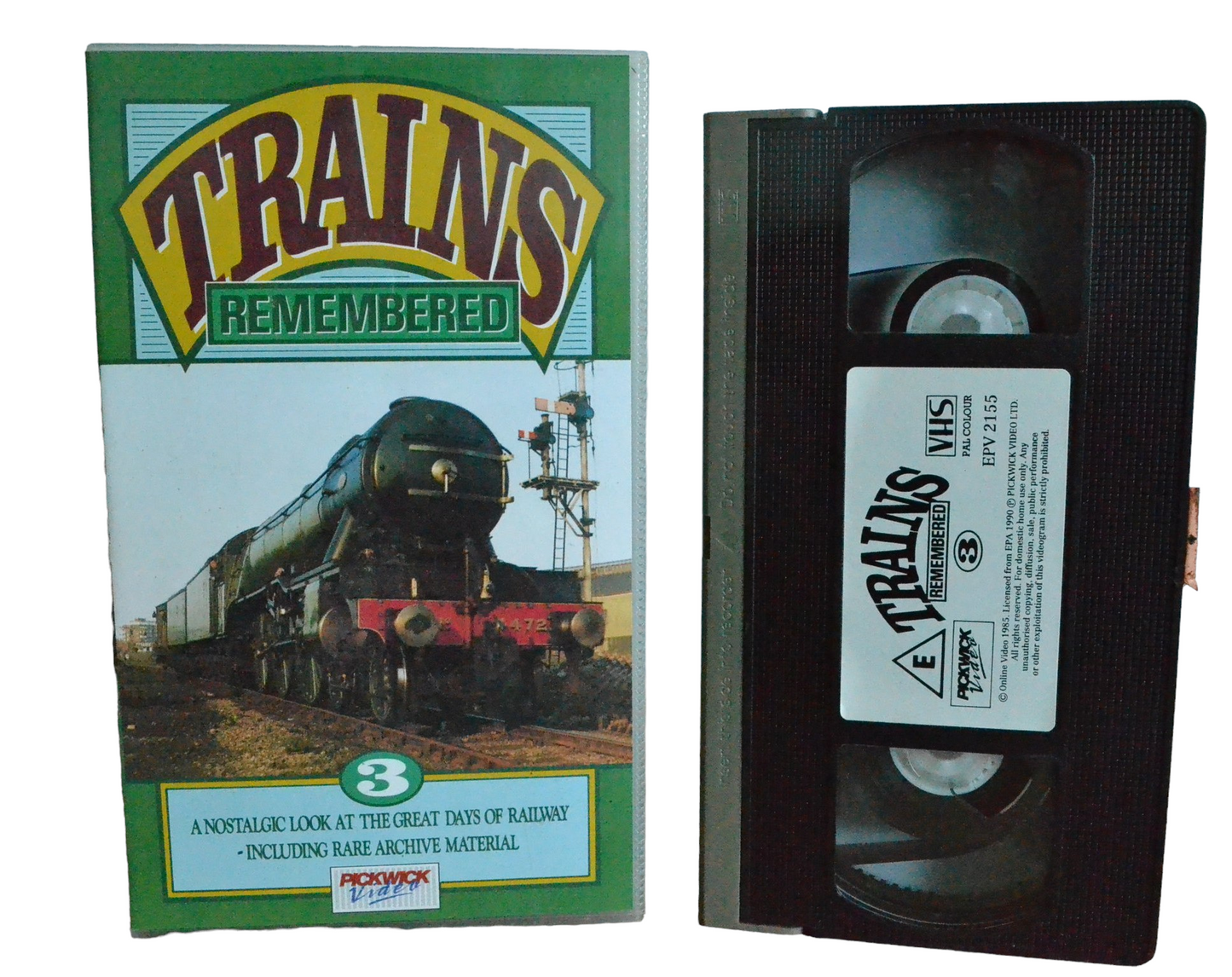 Trains Remembered - Pickwick Video - EPV 2155 - Steam Trains - Pal - VHS-